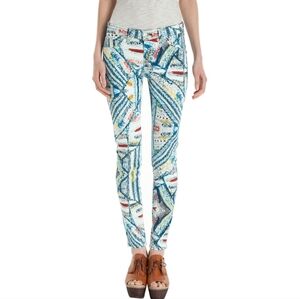 ( rag & bone ) Colorful 'Surf Knit' Print Leggings / Skinny Jeans